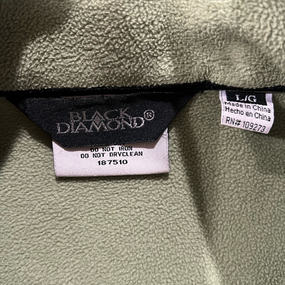 Black Diamond Green Fleece Lined Weatherproof Jacket Women's Size Large - Picture 4 of 12